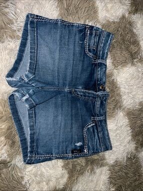 Silver Jeans Dark Blue Denim Jean Shorts